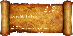 Lezsák Petra névjegykártya